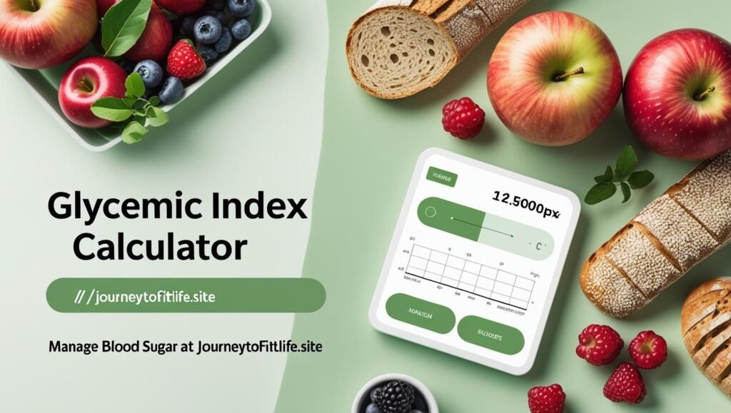 Glycemic index calculator with healthy foods at journeytofitlife.site, helping manage blood sugar and diabetes.
